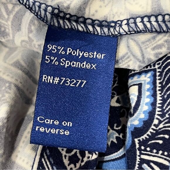 Apt. 9 Navy and White Long Sleeve knee length Dress size large - Picture 11 of 13